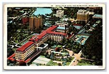 Royal Palm Hotel Aerial VIew Miami Florida FL UNP WB Postcard N21 picture