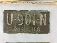 LICENCE PLATE OHIO # U.901.N 1949-OHIO picture