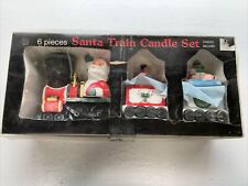 Vintage Robert Alan Candle Company Santa Claus Train Candle Holder picture