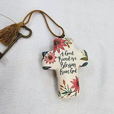 Susan Winget Cross Skelton Key Artful Flowers Good Friend Is A Blessing from God picture