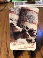 GTI Telecom Telecard Phone Card Budweiser SAMPLE CARD World Famous Clydesdales picture