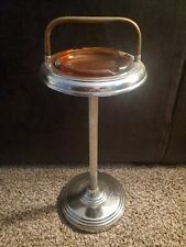 Used Vintage Chrome Floor Ashtray picture