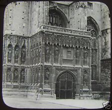 Glass Magic Lantern Slide WEST PORCH CANTERBURY CATHEDRAL C1910 ENGLAND  picture