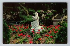 Washington DC, Franciscan Monastery, Statue St. Bernadette, Vintage Postcard picture