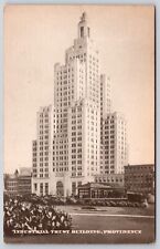Providence Rhode Island Industrial Trust Building Streetview BW Postcard picture