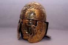Fully Brass Roman Helmet Ribchester Ceremony With Man Face Roman Cavalry Helmet picture