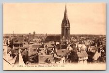 View from the Castle Over Saint-Pierre CAEN France Vintage Postcard 0590 picture