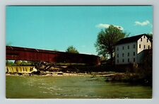 Bridgeton IN-Indiana, Bridgeton Bridge, Water View, Vintage Postcard picture