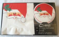 Vintage Contempo Napkins and  Coasters Paper Set COMPLETE New Old Stock Made USA picture