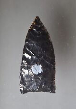 Authentic Modern Reproduction of Pre 1600 Utah Snowflake Obsidian Arrowhead picture