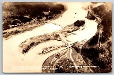 Columbia River Highway Oregon~Bonneville Dam Aerial View~1940s RPPC picture
