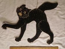 Antique Halloween Jointed Beistle 2-Sided Black Cat  picture