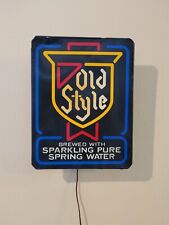 VINTAGE OLD STYLE BEER SIGN NEON LIGHT AWESOME FOR BAR/ MAN CAVE. LIGHTS UP. picture