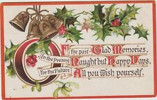 Christmas Postcard Embossed B. B. London Series No. C 12 Posted 1910 picture