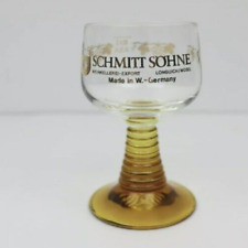 VTG Schmitt Sohne Amber Ribbed Stemmed Cordial West German Wine Tasting Glass picture