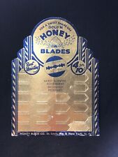 Vintage Gold'n Honey Shaving Blades Countertop Display 12 3/4