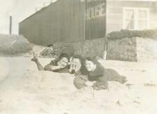 NB168 Vtg Photo THREE WOMEN LYING ON THE SAND c Early 1900's picture