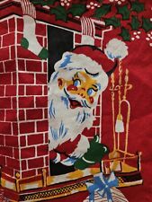 Vintage 1960's Homemade Cotton Christmas Stocking picture