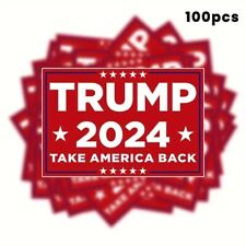 100pc Trump 2024 Take America Back Bumper Sticker Vinyl Waterproof MAGA 3 x 2 in picture