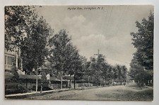 1909 NJ Postcard Irvington New Jersey Myrtle Avenue Ave houses street view Essex picture