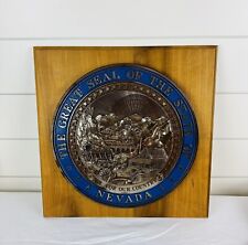 Nevada State Seal Wall Plaque 18”x18” Las Vegas Casino Government Gambling NV picture