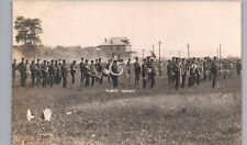WILLIAMSPORT PA GUARD MOUNT 1910 real photo postcard rppc pennsylvania army band picture