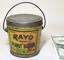 Antique RAYO Peanut Butter Tin Pail Can Stiles-Pellens Coffee Co Cincinnati, OH picture