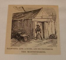 1878 small magazine engraving ~ HOTEL AND PROPRIETOR, California picture