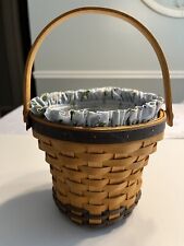 Longaberger 1999 May Series Blue Daisy Basket Combo Liner & Protector Vintage picture