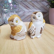 Vintage Franklin Mint Owl Salt & Pepper Shakers Noah's Ark Two By Two Rare picture