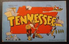 Comic Large Letter Greetings from TENNESSEE c1940 Postcard - Moonshine, Tobacco picture