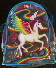 Rare VTG Lisa Frank Skye Pegasus Clear Mini Backpack Y2K Rainbow Nice picture