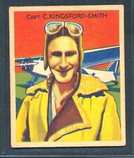 1933-1934 National Chicle Sky Birds #33 Capt. CHARLES E. KINGSFORD-SMITH ~ VG-EX picture