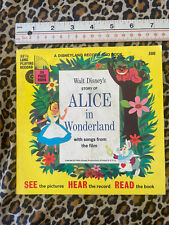 Vintage 1965 Disneyland #306 Alice in Wonderland Soft Cover Book & Record picture
