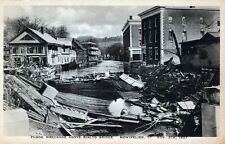 MONTPELIER VT - 1927 Flood Wreckage Above Rialto Bridge Postcard picture