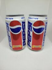Pair of Vintage Pepsi New Pepsi Design Collector's Edition Cans picture