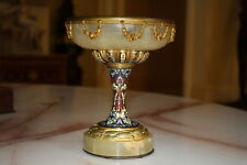 MAGNIFICENT 19C FRENCH ENAMELED BRONZE, ONYX, MARBLE CENTER PIECE 'MUST SEE' picture