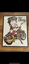 Betty Boop Born 2 Boop Sexy Motorcycle 1993 Original Wall Decor Framed Picture picture