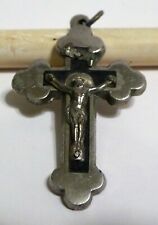 Antique Germany Ebony  Crucifix Cross 1 5/8