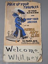 1927 Poster National Navy Club New York City Welcomes USS Whitney  AD-4 8x13 picture