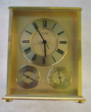 Vintage solid brass Bulova Quartz Barometer picture
