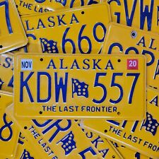 ALASKA License Plate 🔥FREE SHIPPING🔥 1 ~ FLAG GRAPHIC w/RANDOM LETTERS & #'S picture