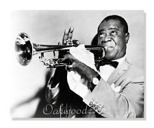 Louis Armstrong with Trumpet c1953 - Satchmo - Vintage Photo Reprint picture