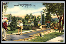 Linen Postcards Playing Miniature Golf, Roseland Park on Canandaigua Lake, N.Y. picture