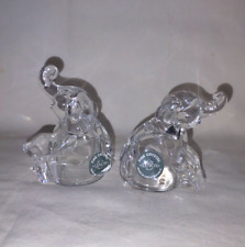 2 Vtg Lenox Fine Crystal Elephant Figurine 3