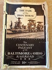 1927 Souvenir Program: Fair of the Iron Horse, Baltimore & Ohio RR, RARE picture