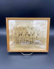 Vintage Basketball Photo Sports Wood Frame 1955 Junior High School Man Cave Bear picture