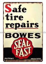 garage themed room BOWES SEAL FAST TIRE REPAIR auto shop metal tin sign picture