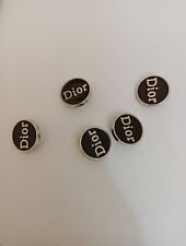 Lot Of 5 Dior Shank Button 20mm Silver Tone Replacement Button Designer Button picture