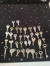 VTG/Antique  Lot Of 37 Assorted Shapes & Sizes Of Steel  Keys picture